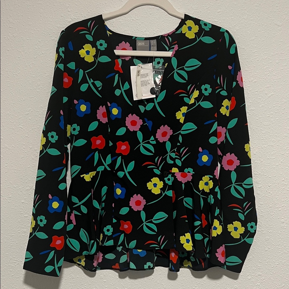 NWT asos floral blouse
